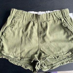 Green jcrew girls shorts